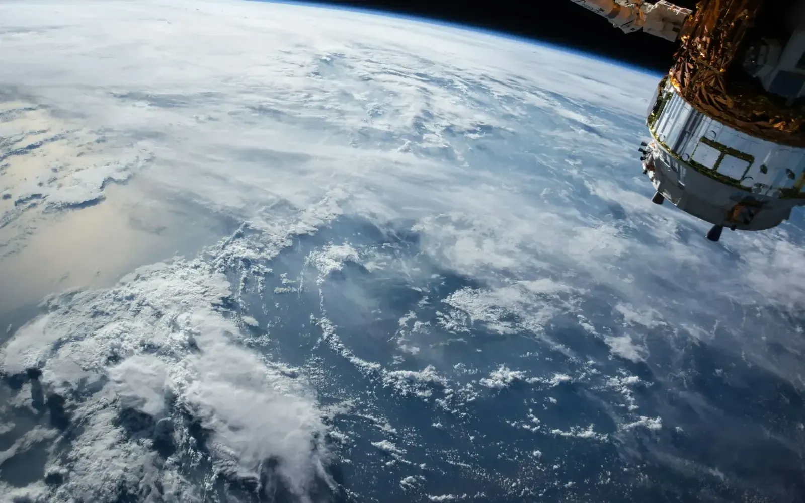 Earth and cloud cover seen from the International Space Station