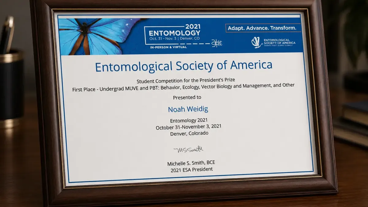 1st Place, Undergraduate Student Poster Competition
